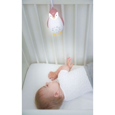 Zazu přehrávač hudby s nočním světlem a Bluetooth - Tučňák Zoe šedý - obrázek