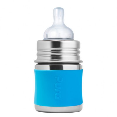 Pura nerezová kojenecká láhev 150 ml - Aqua