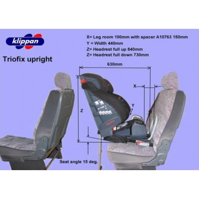 Klippan Triofix Comfort - Black&Orange - obrázek