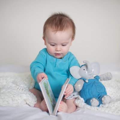 Meiya&Alvin dárkový set DELUXE knížka + hračka - Sloník Alvin, 25 cm - obrázek