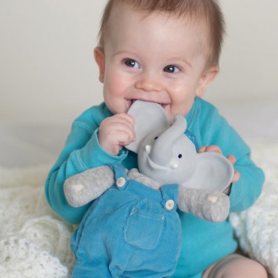 Meiya&Alvin dárkový set DELUXE knížka + hračka - Sloník Alvin, 25 cm - obrázek