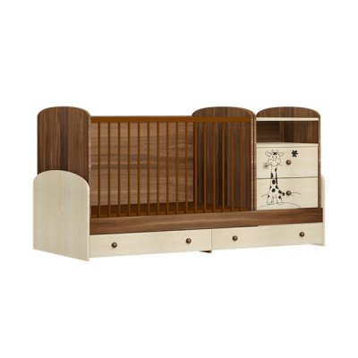 Faktum kombi postýlka Makaó 120 x 70 cm - s motivem žirafy