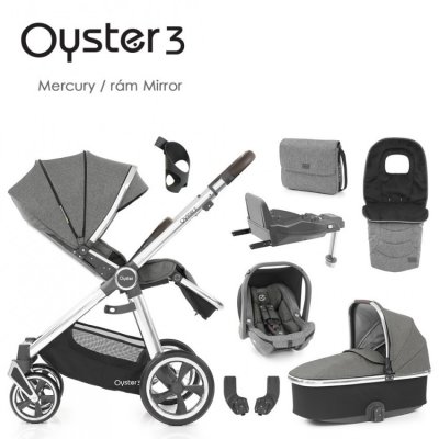 BabyStyle Oyster 3 velký set 8 v 1 - Mirror/Mercury
