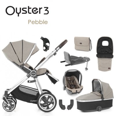 BabyStyle Oyster 3 velký set 8 v 1 - Mirror/Pebble