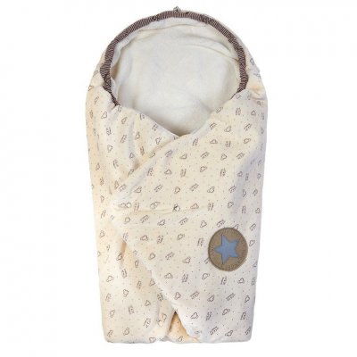 Little Angel zavinovačka multifunkční 5ti bod + podhlavník Outlast® - Natur/natur