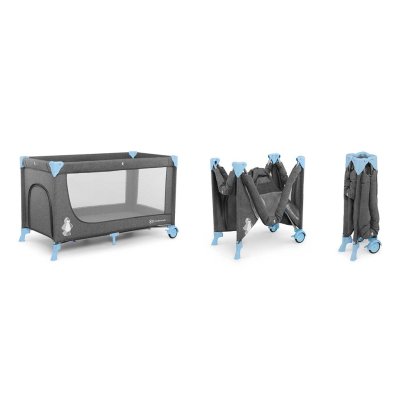 Kinderkraft cestovní postýlka Joy s doplňky - Blue - obrázek