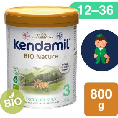 Kendamil BIO Nature batolecí mléko 3 DHA+/plnotučné - 800 g - obrázek