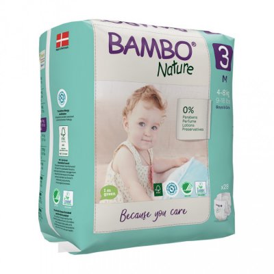 Bambo Nature dětské jednorázové pleny - M 3 (4-8 kg) 28 ks