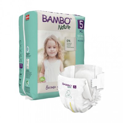 Bambo Nature dětské jednorázové pleny - XL 5 (12-18 kg) 22 ks - obrázek