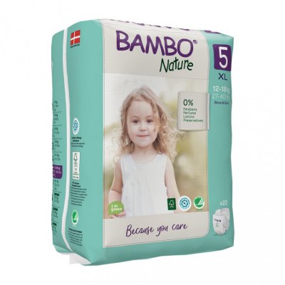 Bambo Nature dětské jednorázové pleny - XL 5 (12-18 kg) 22 ks