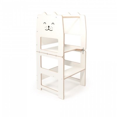 Craffox multifunkční učící věž bílá - Kočka - obrázek
