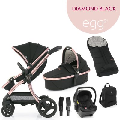 BabyStyle Egg 2 speciální edice set 6v1 - Diamond Black/Rose Gold 2022