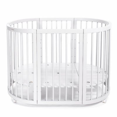 Mimiko kulatá postýlka 9v1 Round - White - obrázek