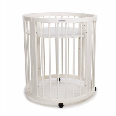 Mimiko kulatá postýlka 9v1 Round - Milk - obrázek