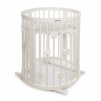 Mimiko kulatá postýlka 9v1 Stars - Milk