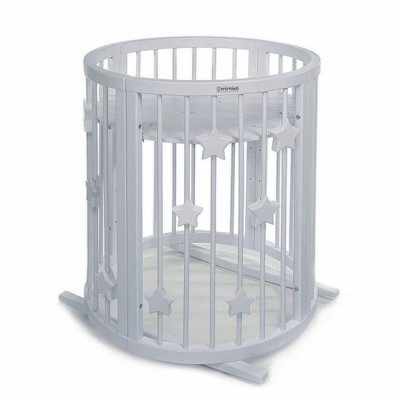 Mimiko kulatá postýlka 9v1 Stars - Grey