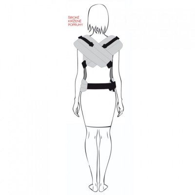 Be Lenka nosítko 4ever - široké popruhy s možností křížení - Folk šedý - obrázek