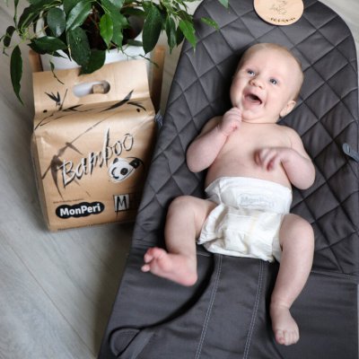 MonPeri Bamboo jednorázové dětské plenky - M (5 - 9 kg), 21 ks - obrázek