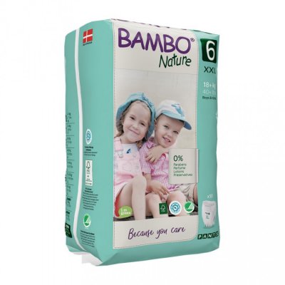 Bambo Nature Pants - dětské jednorázové kalhotky - XXL 6 (16+ kg) 18 ks