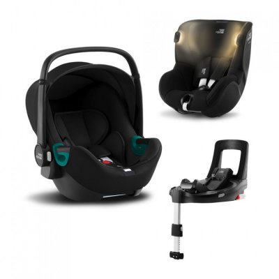 Britax Römer Baby-Safe 3 i-Size + Flex Base + Dualfix iSense - Space Black