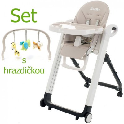 Reemy židlička Comfort + hrazdička s hračkami - Light Beige