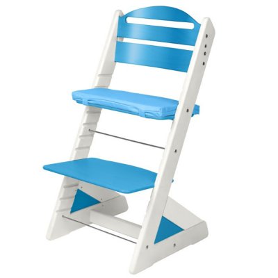 Jitro dětská rostoucí židle Plus - Bílá/Světle modrá