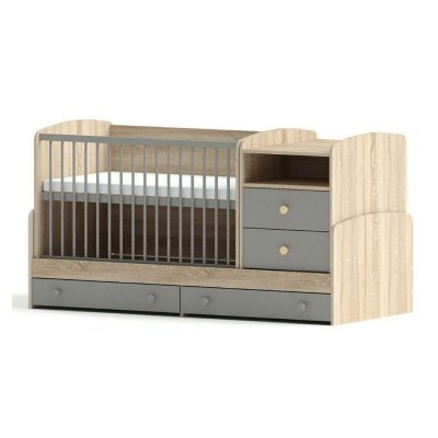 Faktum Kombi postýlka Colette 70 x 120 cm - Grey - obrázek