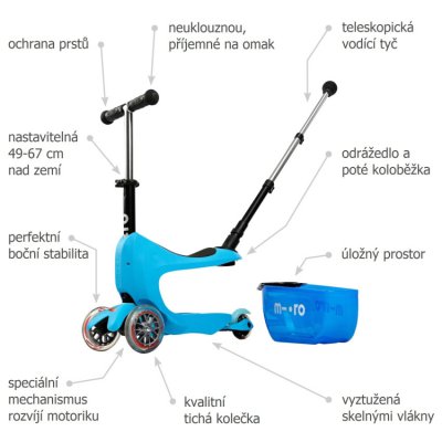 Micro Mini2go Deluxe Plus - Blue - obrázek