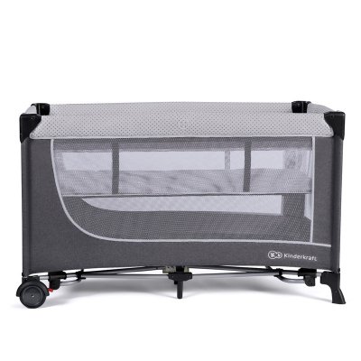 Kinderkraft cestovní postýlka Leody - Grey - obrázek