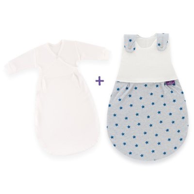 Träumeland spací pytel 2dílný set - Sternentraum blau, vel. 44