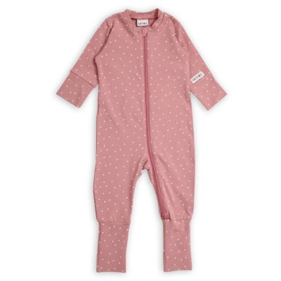 Moniel dětský rostoucí overal Dots Kočka - Růžová, vel. 50 - obrázek