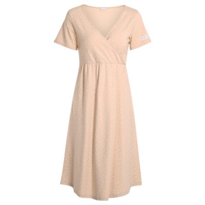 Moniel košilka/šaty kojící Dots - Béžová, vel. S