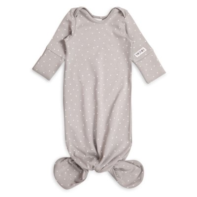 Moniel novorozenecké body s uzlem Dots - Šedá, vel. 0 - 3 m