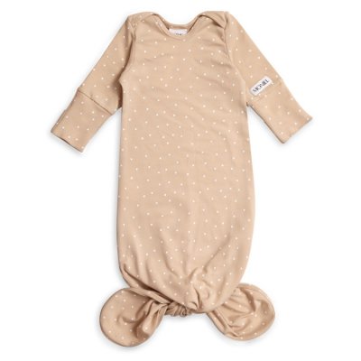 Moniel novorozenecké body s uzlem Dots - Béžová, vel. 0 - 3 m