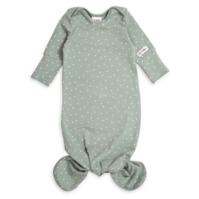 Moniel novorozenecké body s uzlem Dots - Mintová, vel. 0 - 3 m