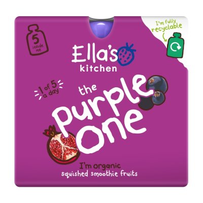 Ella's Kitchen BIO Purple One ovocné pyré s černým rybízem - 5 x 90 g