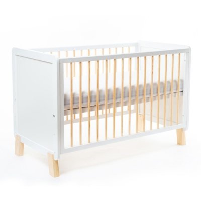 Nanna postýlka Niko 120 x 60 cm + Träumeland Butterfly 60 x 120 cm - White/Natural - obrázek