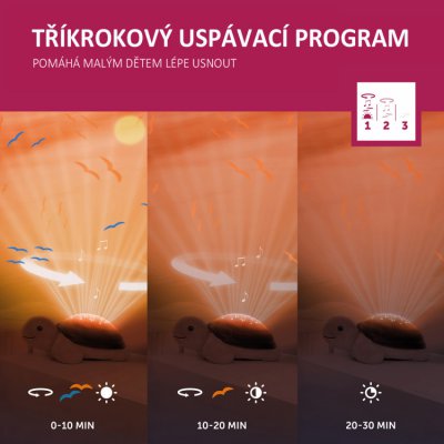 Zazu projektor západu slunce s létajícími ptáky - Želva Tim - obrázek