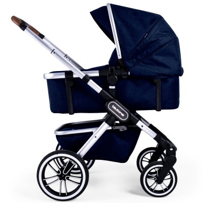 Teutonia Trio kočárek s korbou - Melange Navy - obrázek