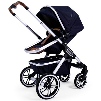 Teutonia Trio kočárek s korbou - Melange Navy