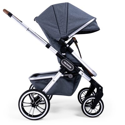 Teutonia Trio kočárek s korbou - Melange Grey - obrázek