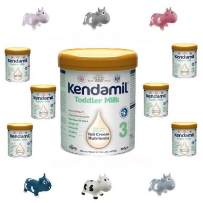 Kendamil batolecí mléko 3 DHA+ + Kidzzfarm Milk Cow Junior  - 7 x 800 g