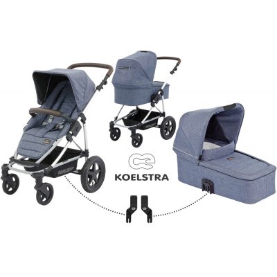 Koelstra kombinovaný kočárek Binque Daily Denim - Blue Leather Look