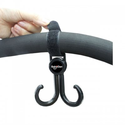 BabyDan univerzální dvojitý háček na suchý zip, 2 ks - Lux grey - obrázek