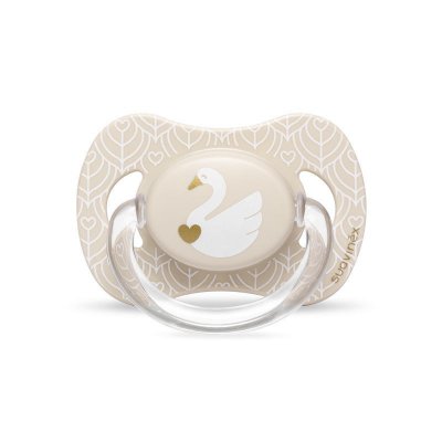 Suavinex Swan fyziologický dudlík silikon 4-18m - Zlatá