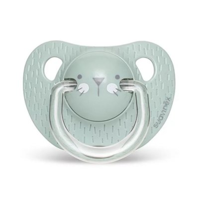 Suavinex Hygge Premium anat. dudlík silikon 0 - 6 m - Zelené vousky