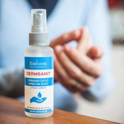 Saloos Dermsanit přírodní bezoplachový čisticí sprej na ruce - 50 ml