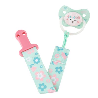 Canpol stužka na dudlík s klipem Exotic Animals - Zelená - obrázek