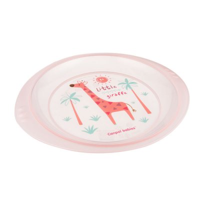 Canpol babies plastový talíř - Afrika/růžový
