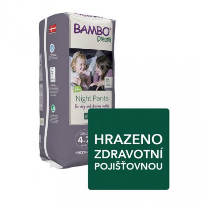 Bambo Nature Dreamy - jednorázové noční kalhotky - Medium/Girls (4-7 let) 10 ks - obrázek